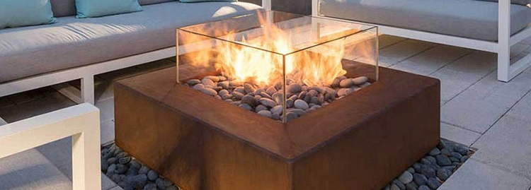 Outdoor Firepit Custom Product Antique Rust Corten Gas Fire Pit