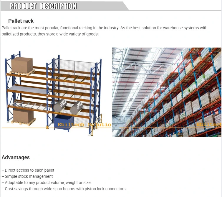 Selective Beam Racking Warehouse Pallet Storage Rack/Racks