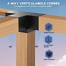 Woodwork Pergola Kit Metal Steel Wood Beams Connector Pergola Bracket