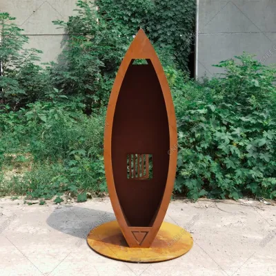 장작 보관함 소박한 장작 통나무 보관함 금속 Corten 강철에 장작 바구니 보관함