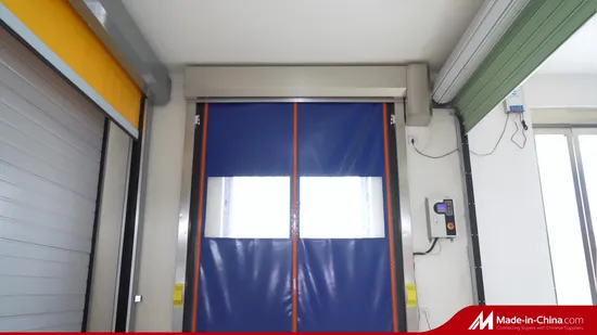 자동 PVC 패브릭 내부 GMP 지퍼 유형 기밀 자체 복구 재설정 고속 롤업 고속 롤러 셔터 클린 룸용 고속 작동 도어 수리